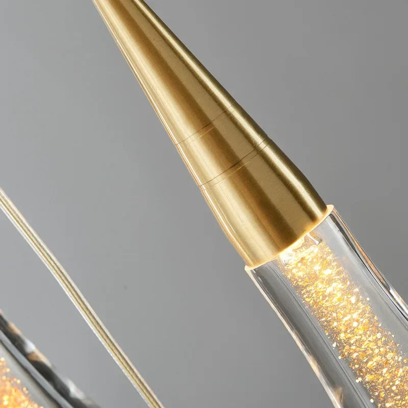 Gold Drop LED Chandelier