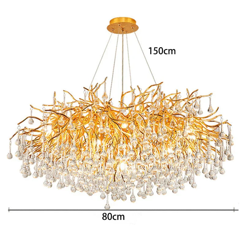Gold Geometric LED Pendant 180cm Length