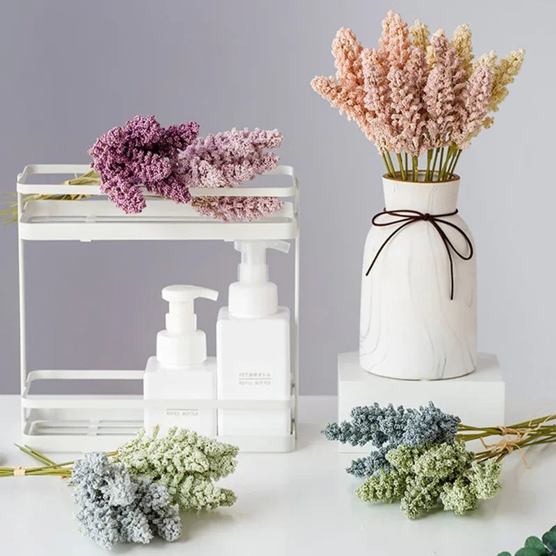 DecorBites™ Lavender Artificial Flower Bundle for Wall Decor and DIY Vases Bouquet