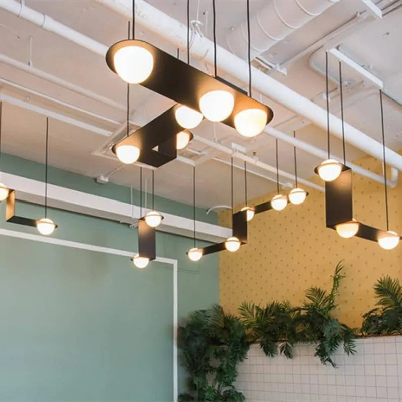 Decorbites™ Glasballen-Geometrischer Kronleuchter: Moderner Nordischer Küchenbüro-Hängelampen
