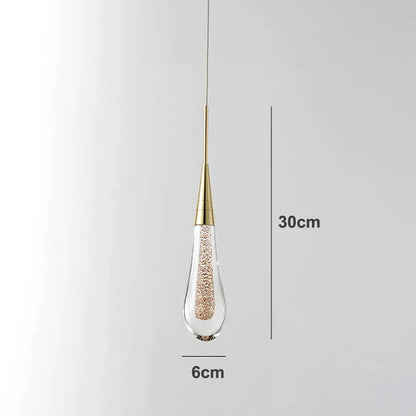 Post-Modern Crystal Teardrop Glass Pendant Light