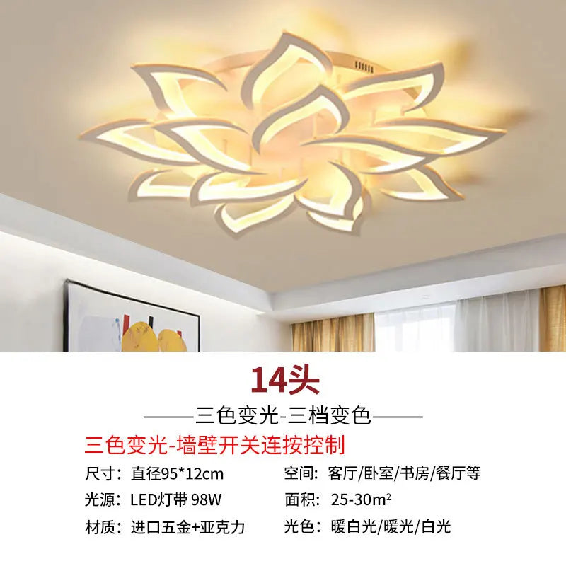 Modern Lotus LED Chandelier