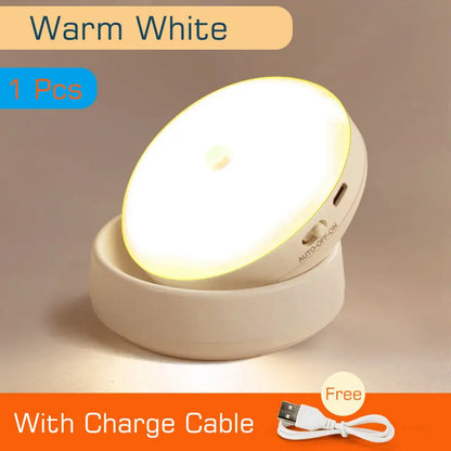 DecorBites™ 360° Rotate Night Light USB Rechargeable Magnet Wall Lamp for Staircase Bedroom