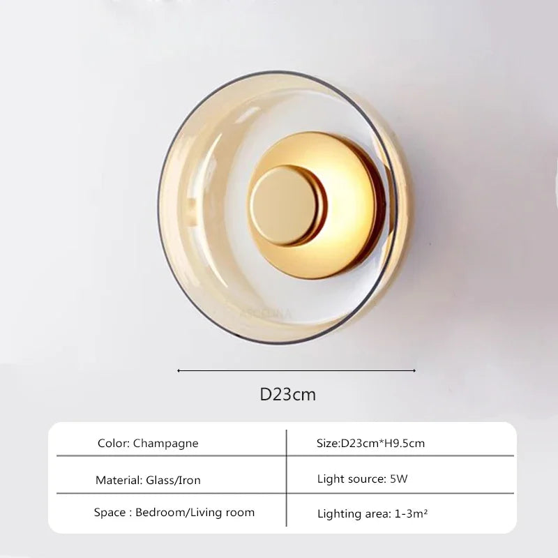 Modern Glass LED Wall Light