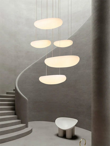 Decorbites™ LED-Kieselanhängerleuchte: Stilvolle weiße Kronleuchter für die Dekoration von Wohnzimmer, Schlafzimmer und Restaurant.