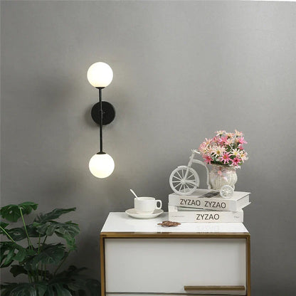 DecorBites™ Golden Glass LED Wall Lamp - Nordic Design for Bedroom & Living Room