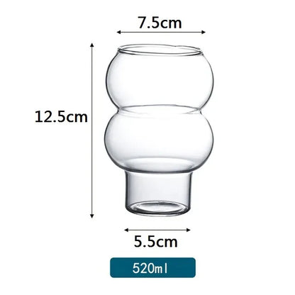Decorbites™ Glas-Cocktailbecher-Set, Rosa Saft- und Wasserglas, Nordischer Stil Design