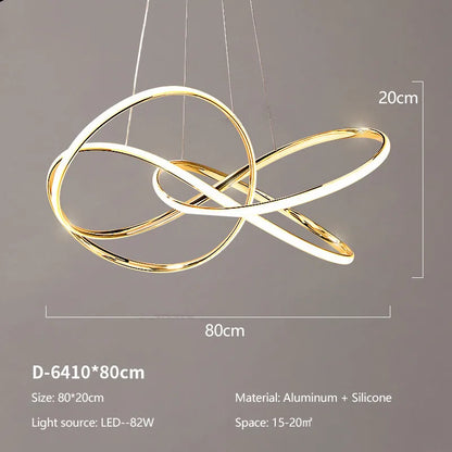 Decorbites™ Geometrische Line-LED-Kronleuchter für moderne Heimdekoration, Wohnzimmer, Esszimmer, Bar & Laden
