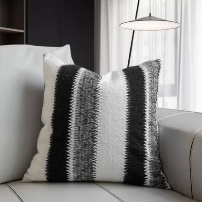 Decorbites™ Gestrickte Häkel-Kissenbezug Schwarz Grau Weiß Nordisch Einfach Luxuriös Kissenbezug