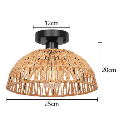 Decorbites™ Handgefertigte Hanfseil-Deckenlampen-Kronleuchter Vintage Retro Industriebeleuchtung