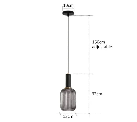 Decorbites™ Bunte Glasanhängerleuchten Wohnzimmer Nachttischlampe LED Hängelampe
