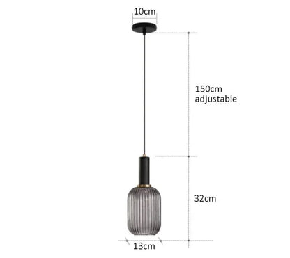 Decorbites™ Bunte Glasanhängerleuchten Wohnzimmer Nachttischlampe LED Hängelampe