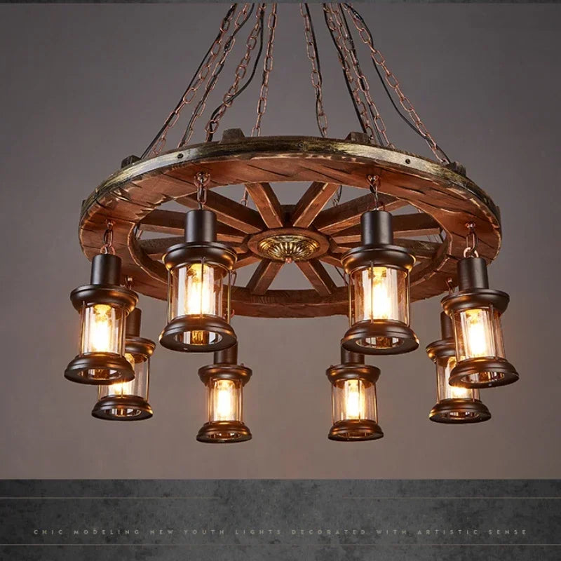 Decorbites™ Eisenrad-LED-Hängeleuchten – Industrielle metallische Glanz-Hängelampen