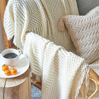 Decorbites™ Gemütliche Strick-Sofadecke - Winterliches Komfort für Zuhause und Home-Office-Nickerchen