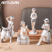 Resin Girl Figurine Sculpture