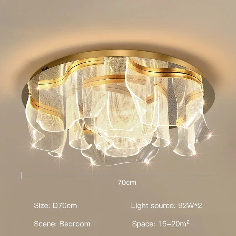 DecorBites™ Acrylic LED Ceiling Chandeliers for Luxury Bedroom, Dining Room, Kitchen, Living Room