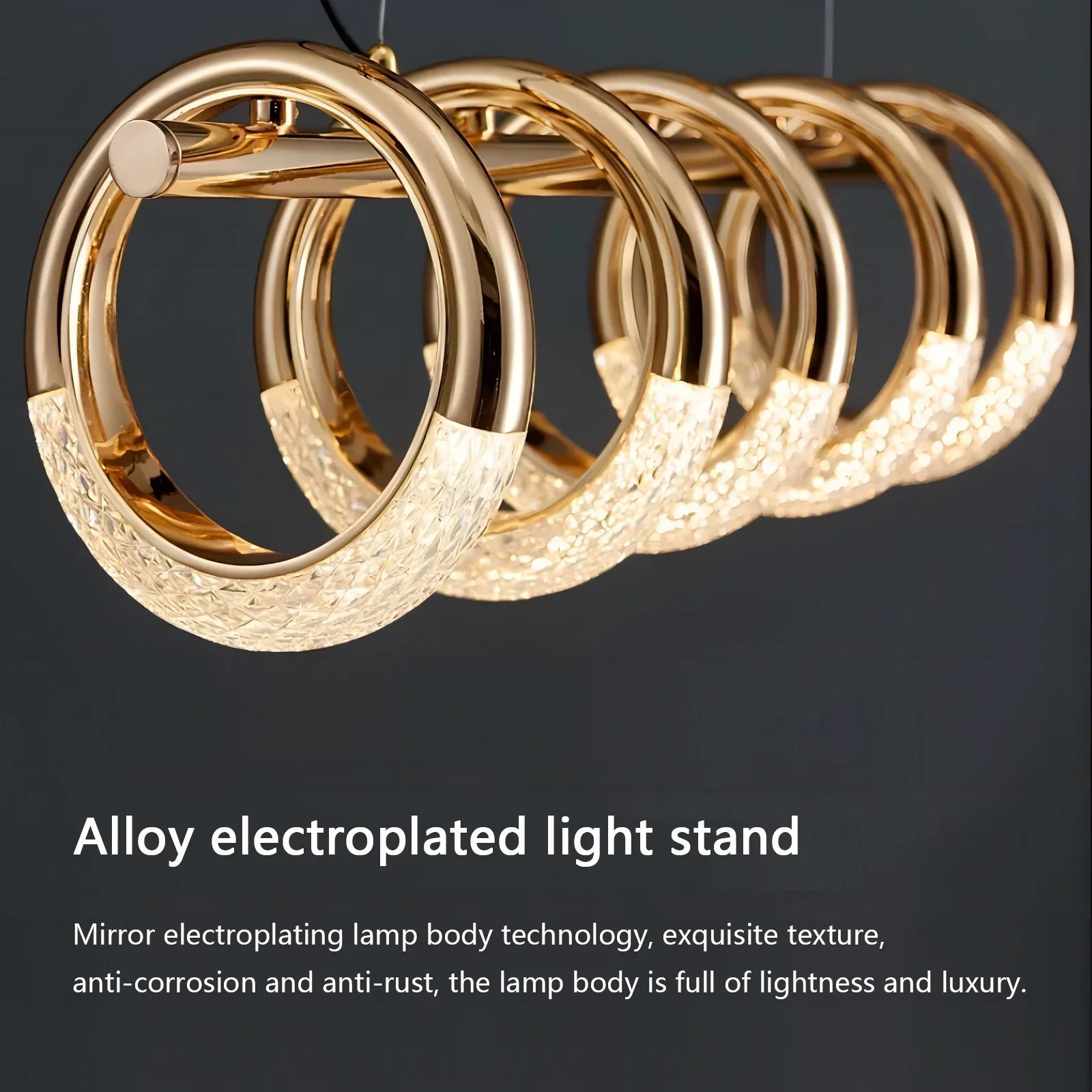 Gold Circle Ring Chandelier