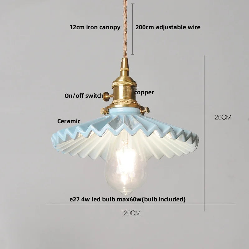 Decorbites™ Braune Holz LED-Hängeleuchte Keramik Nordisches Lichtarmatur
