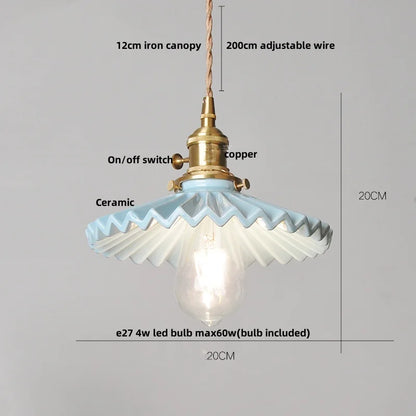 Decorbites™ Braune Holz LED-Hängeleuchte Keramik Nordisches Lichtarmatur