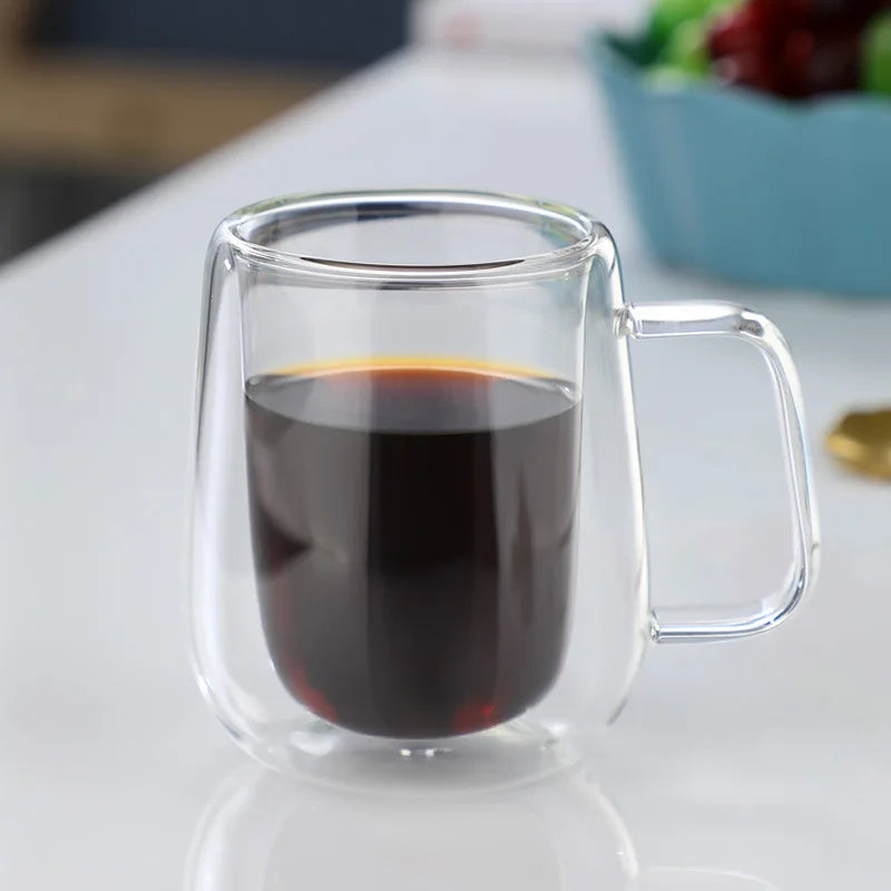 Decorbites™ Doppelwandiges Glas-Kaffeetasse Espresso-Becher Hitzebeständiger Cocktail-Wein-Bier-Becher