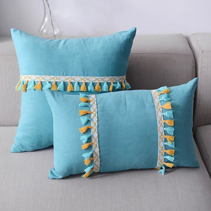 Decorbites™ Hahnentritt-Muster Kissenbezug 30x50 cm Schwarz und Weiß Bogen-Taille Kissenhülle