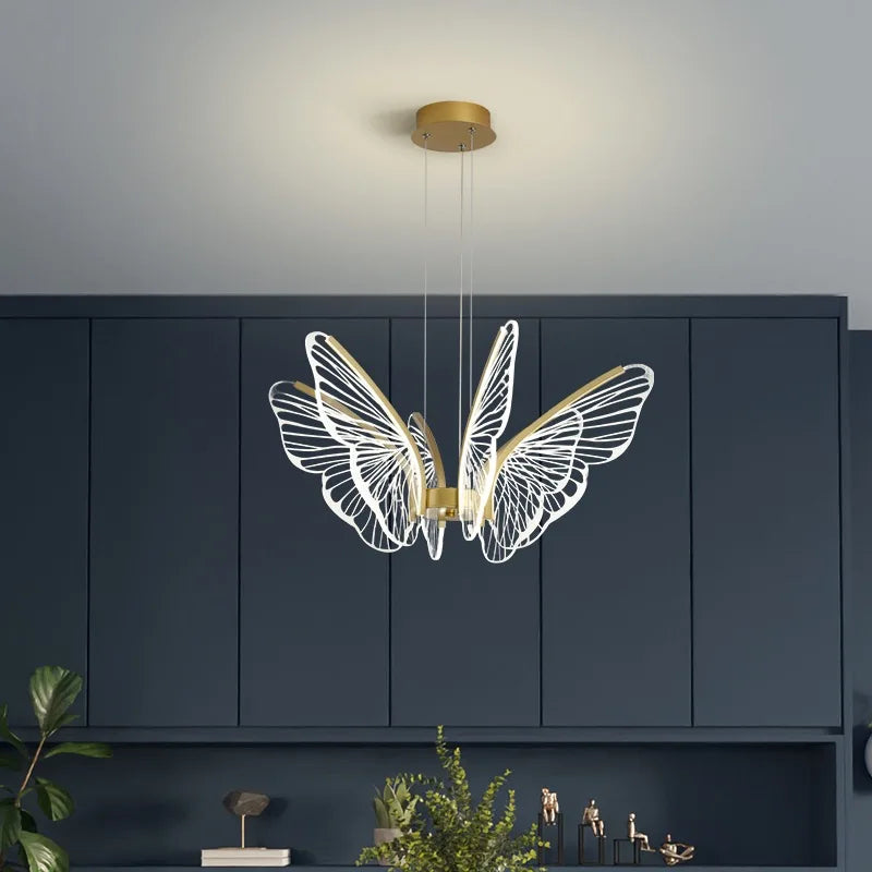 Modern Butterfly Chandelier Set
