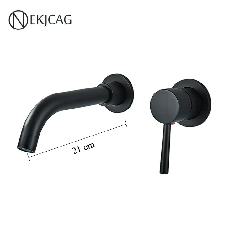 DecorBites™ Gold Basin Faucet: Single Handle, Hot & Cold Water, Matte Black Finish