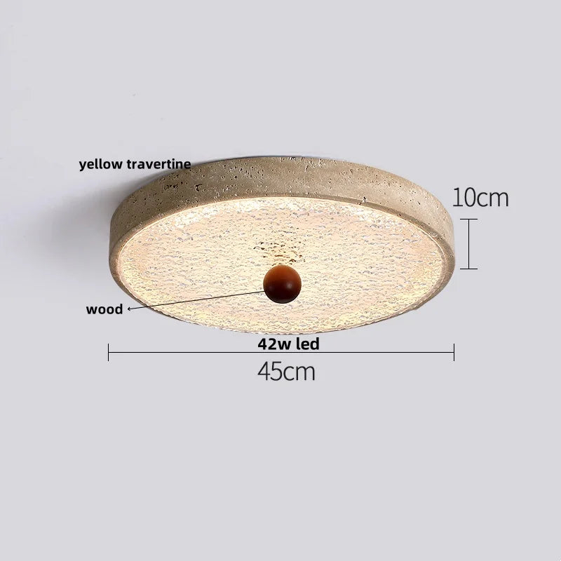 DecorBites™ LED Ceiling Light Fixture Yellow Stone White PE Shade Plafond Lamp