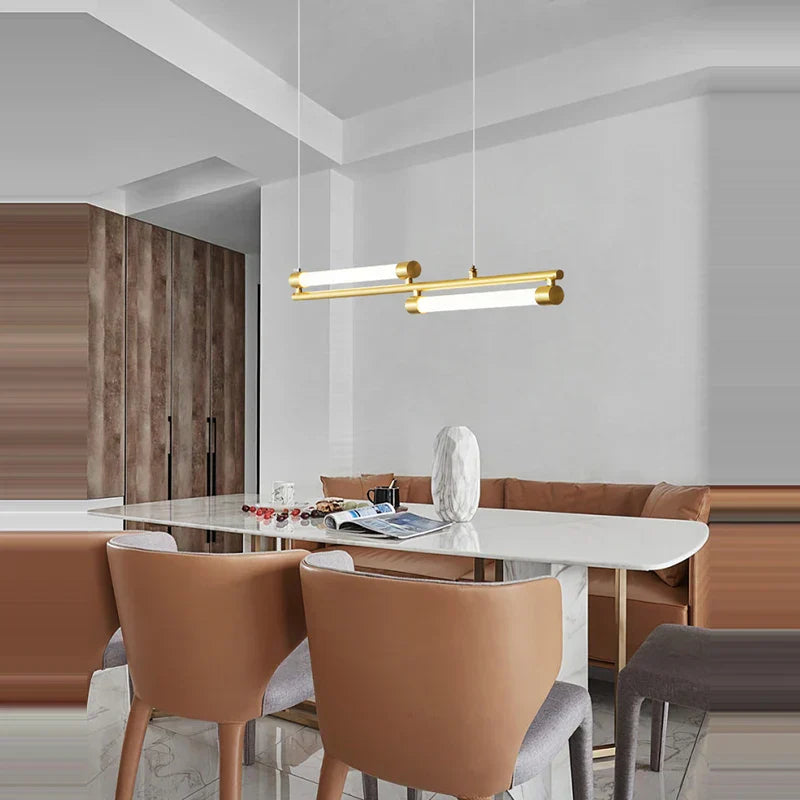 DecorBites™ LED Black Gold Designer Chandelier Lighting for Dinning Room