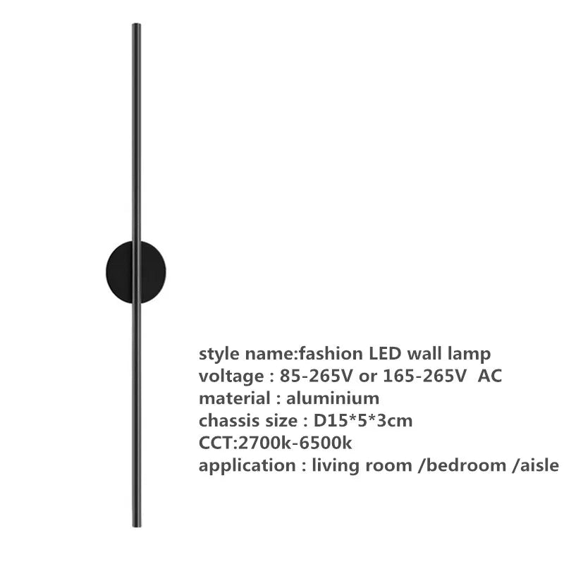 Black Tube Wall Lamp