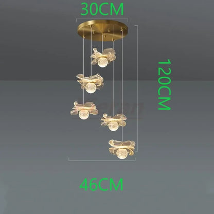 Decorbites™ Schmetterlings-LED-Kronleuchter Kupfer-Hängeleuchte für Schlafzimmer und Wohnzimmerdekoration