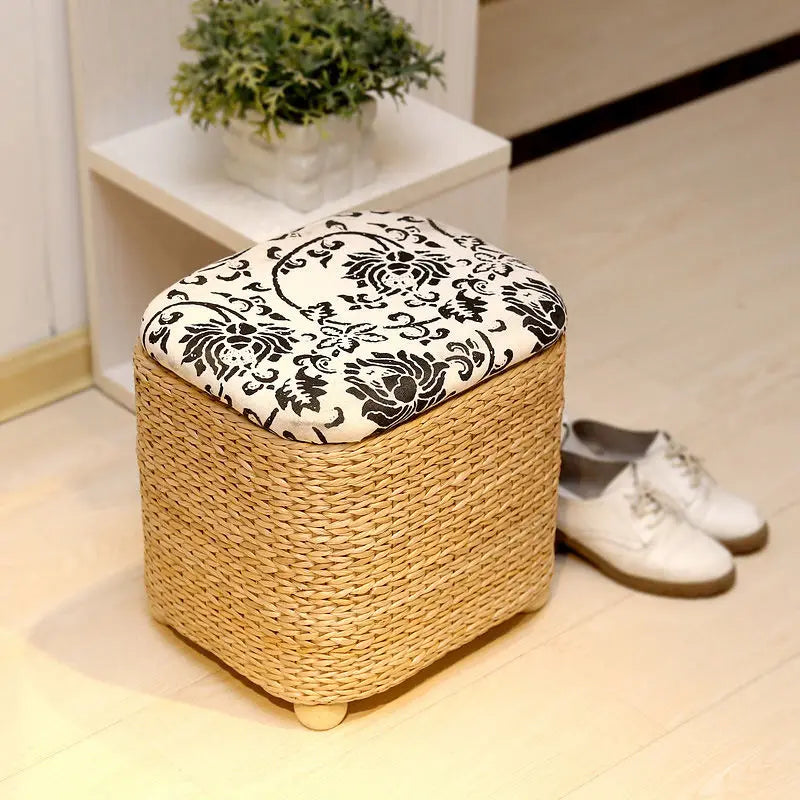 DecorBites™ 3-in-1 Storage Stool: Footrest, Shoe Organizer, and Convenient Seat