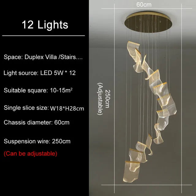 Decorbites™ LED-Lichtleiter-Deckenleuchter Modernes Novitätsdesign für Wohnzimmer-Dekor-Beleuchtung