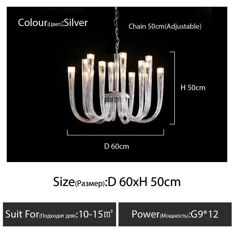 Decorbites™ Glasleuchter LED-Hängeleuchte für Wohnzimmer Schlafzimmer Esszimmer - Kollektion 2024.