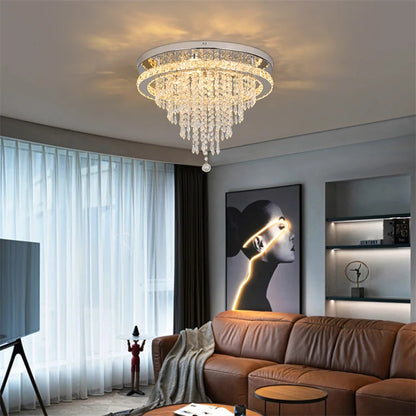 Decorbites™ Kristall-LED-Deckenleuchter: Fernbedienbares Dimmbare Rundleuchte für Luxuriöse Heimdekoration