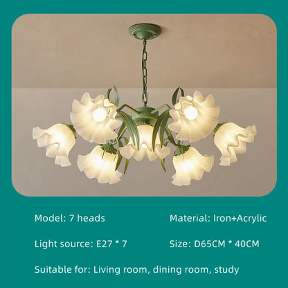 Decorbites™ Französisches Retro-LED-Blütenkronleuchter für Schlafzimmer, Restaurant, Wohnzimmer