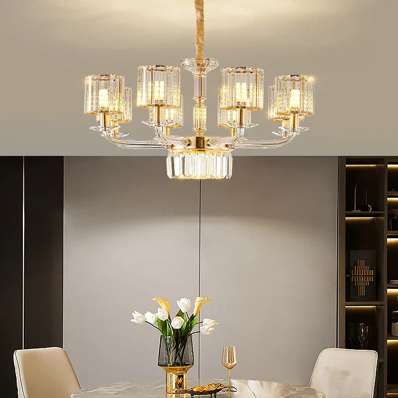 Decorbites™ Kristallglas-Hängeleuchte: Modernes europäisches Luxus für Wohnzimmer, Esszimmer, Schlafzimmer