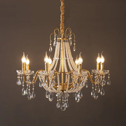 Decorbites™ Französischer Perlenkronleuchter, Elegantes Retro-Design für luxuriöse Wohnräume