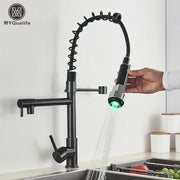 Brushed Nickel Kitchen Faucet Pull-Down Swivel