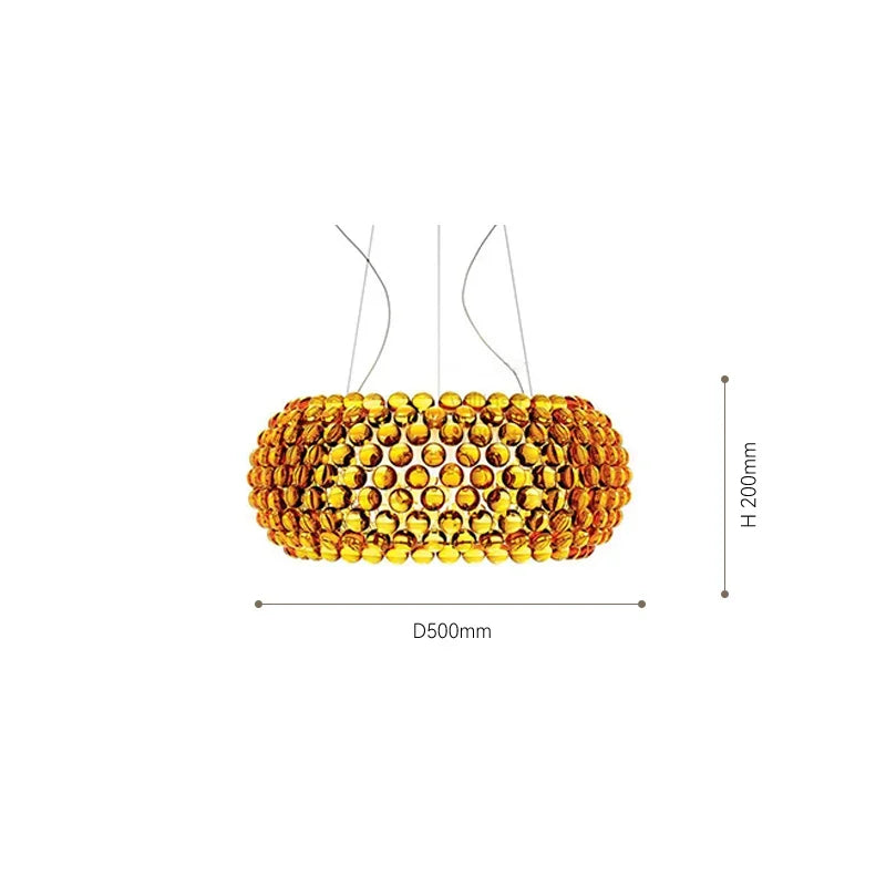 Decorbites™ Acryl RS7 Lampenanhänger Caboche Dia35/50/65CM Klar Gold Lampe