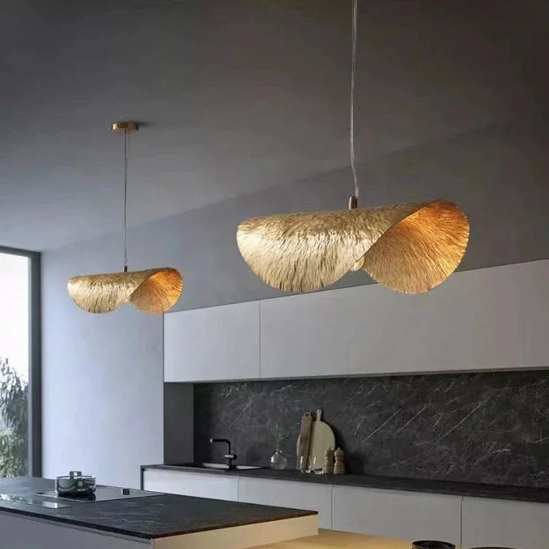 Decorbites™ Blatt Leuchte Kupfer Kronleuchter Pendellampe für Nachttisch Wohnzimmer Esszimmer Bar