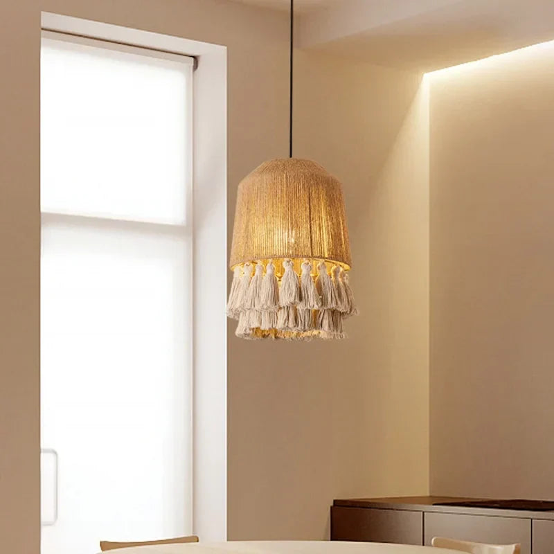 Decorbites™ Hanfseil E27 LED Hängeleuchten Kronleuchter Beleuchtung - Nordische Minimalismus