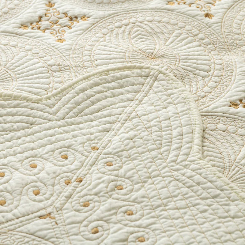 Gold Boho Cotton Quilt