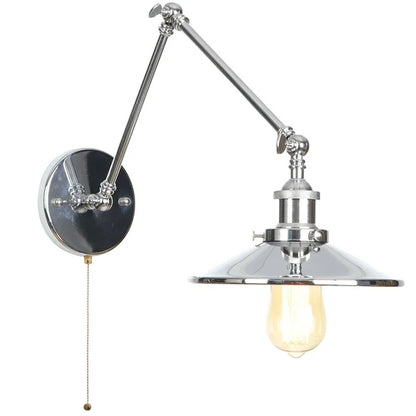 Decorbites™ Industrielle Linse Vintage-Loft-LED-Wandleuchte mit Schwingarmen und Zugschalter