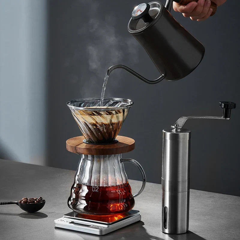 Decorbites™ Glas-Kaffeekocher: Handgefertigter Topf zum Teilen, Filterbecher und Teekanne