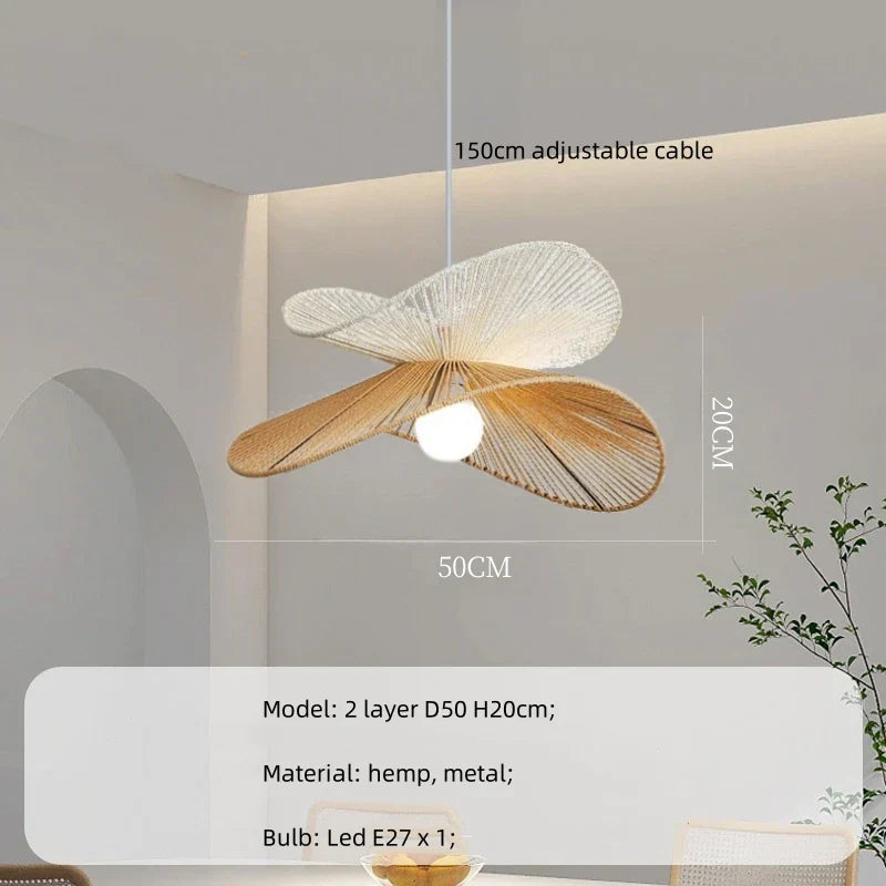Decorbites™ Hanf-Hängelampen: Wabi Sabi LED-Innenleuchten