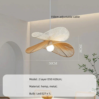 Decorbites™ Hanf-Hängelampen: Wabi Sabi LED-Innenleuchten