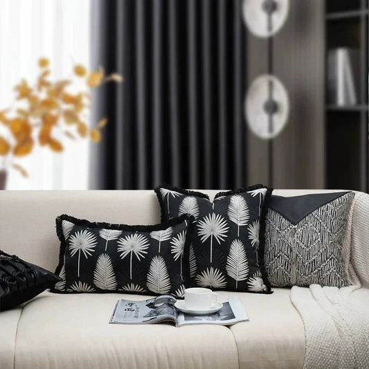 Decorbites™ Schwarz-Weiß Leichtluxus Designer Kissenbezug – Wohnzimmer- & Hotelsofa-Dekoration
