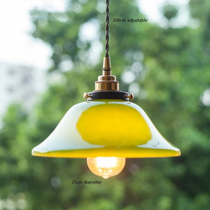Decorbites™ Grüne Glas-LED-Pendantleuchten: Vintage Japanisch-Amerikanischer Stil Hängelampe