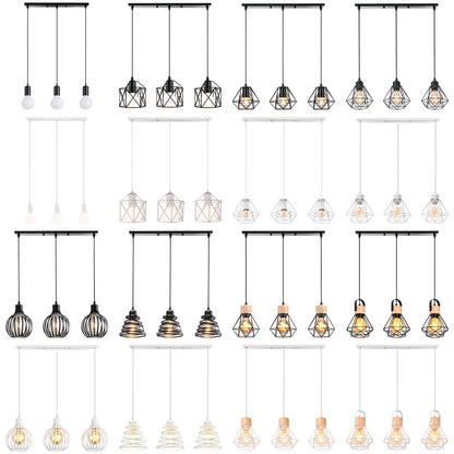 Decorbites™ Industrielle Holz-Hängeleuchte für Esszimmer Wohnzimmer Küche LED-Leuchte